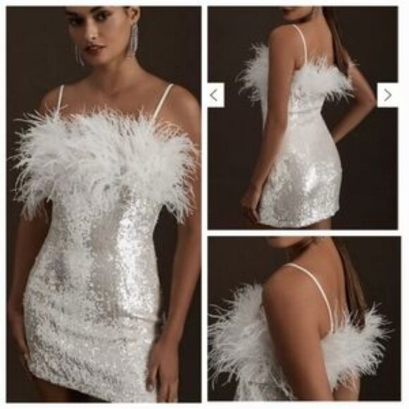 Audrey Adele Adelaide Feather & Sequin Mini Dress - Picture 10 of 10